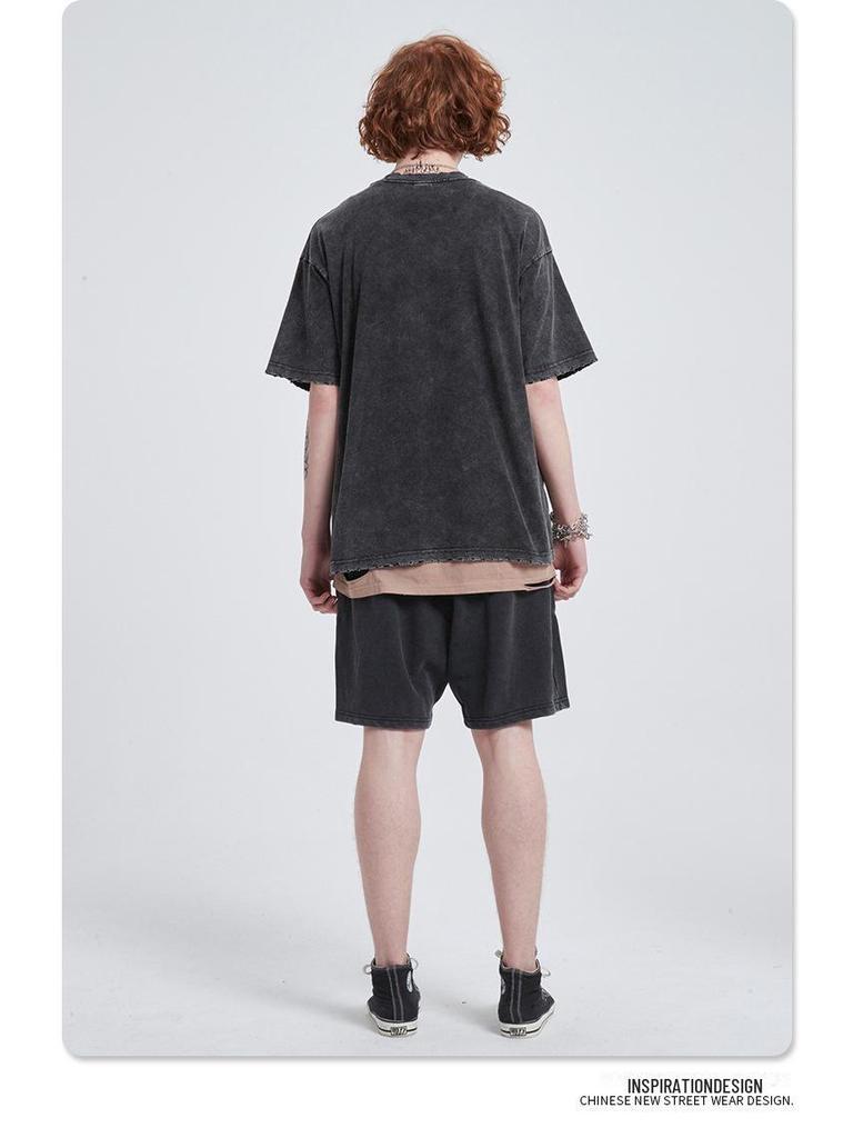 ARTIE Men's Harajuku Style Dark Rock Short Sleeve Cotton T-Shirt