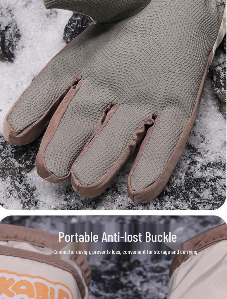 Capybara Kinder Winter Skihandschuhe - Wasserdicht, Winddicht, Warm, für Jungen, Mädchen und Teenager