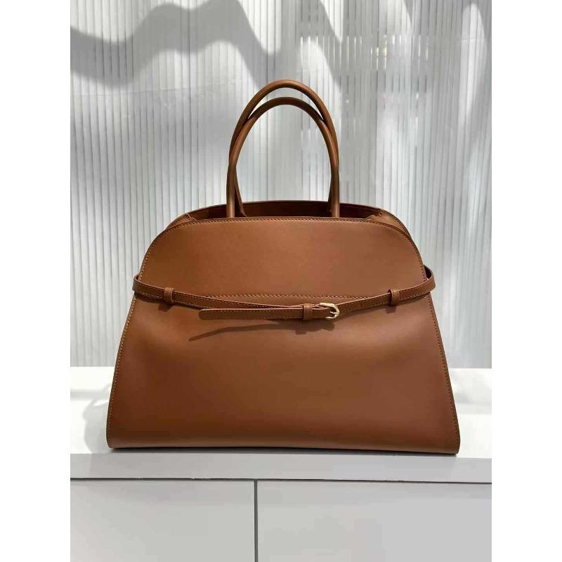 

Женская сумка из коровьей кожи, новая нишевая дизайнерская сумка-тоут, большая вместимость, наплечная сумка, нейтральная, премиальная, деловая, для поездок 31-24-18cm коричневый