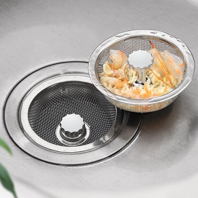 Kitchen Sink Filter, Wash Basin Overflow Stopper, Sink Drain, Dishwasher Drain, Stainless Steel Debris Filter, Universal