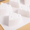 Heat Resistant Cheese Shape Silicone Mold 8 Cavity French Pastry Mold Creative Baking Mold  Pudding