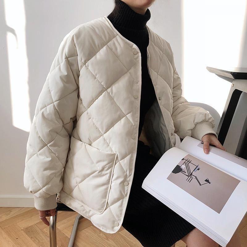 Women's  Warm Printed Button Coat Lightweight  Coat  Coat