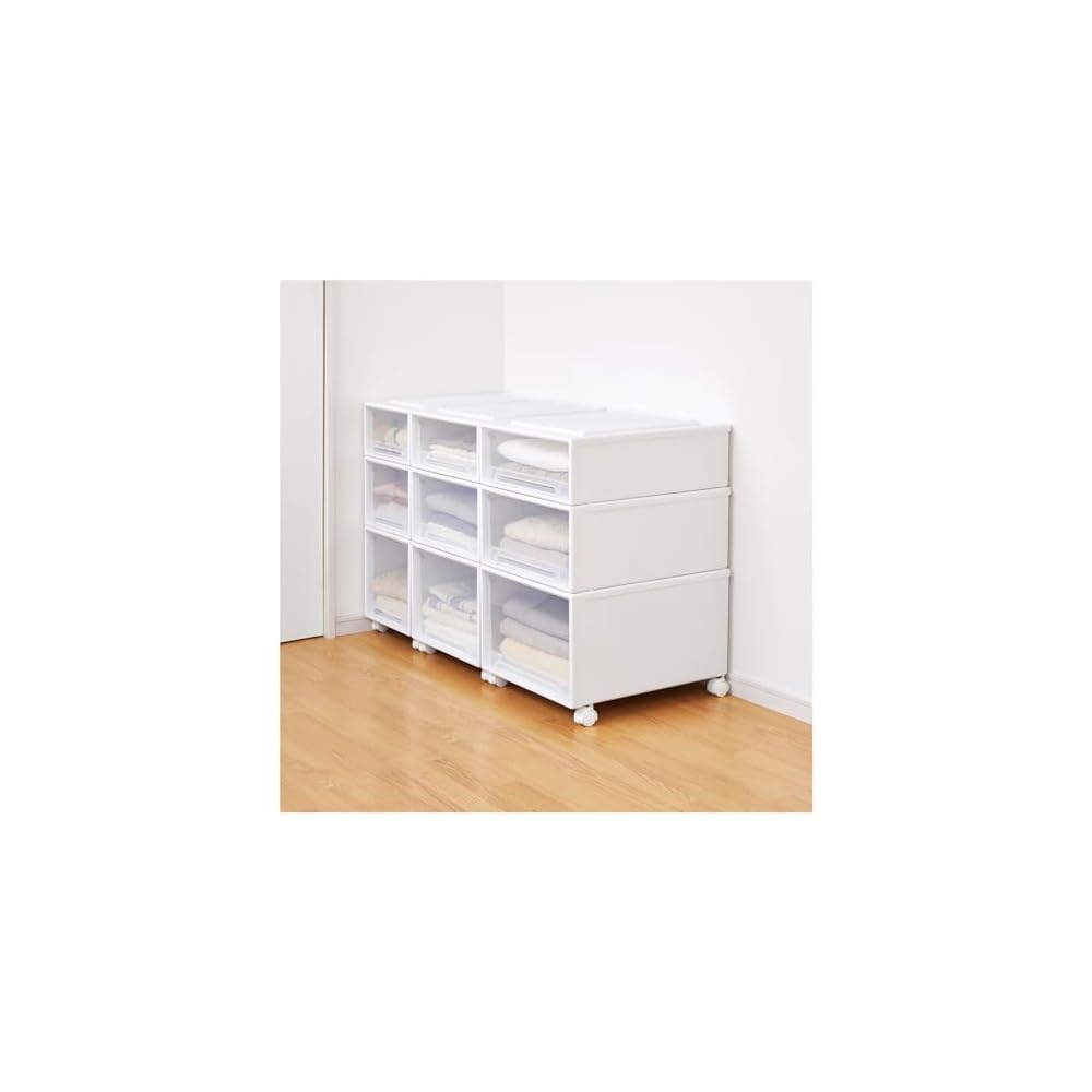 Tenma Fits Case Closet Storage Box, 44cm (W) x 53cm (D) x 18cm (H), Durable, Made in Japan, Made