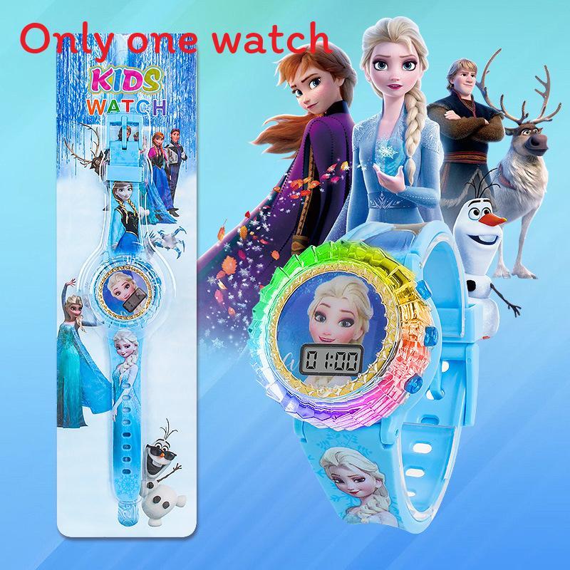 Kinder Cartoon LED Uhr mit Iron Man Batman Frozen Hello Kitty Design für Schulkinder