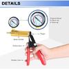 Hand Held Vacuum Pump Tester Set Vacuum Gauge and Brake Bleeder Kit -Blue