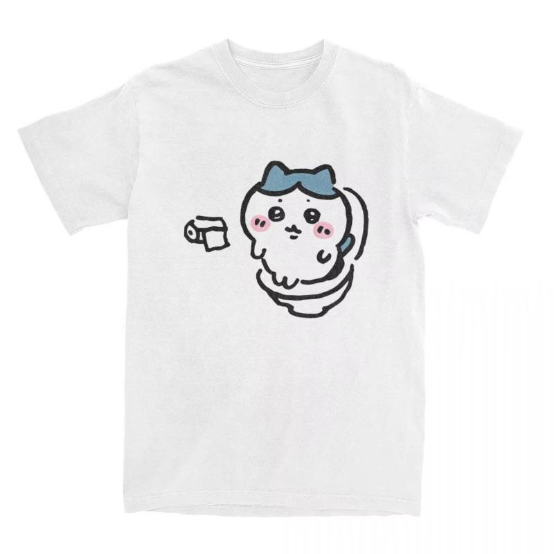 Chiikawa Cartoon TShirts Unisex Women Crewneck Cotton T Shirts Short Sleeve Tees Classic Clothes Breathable Soft