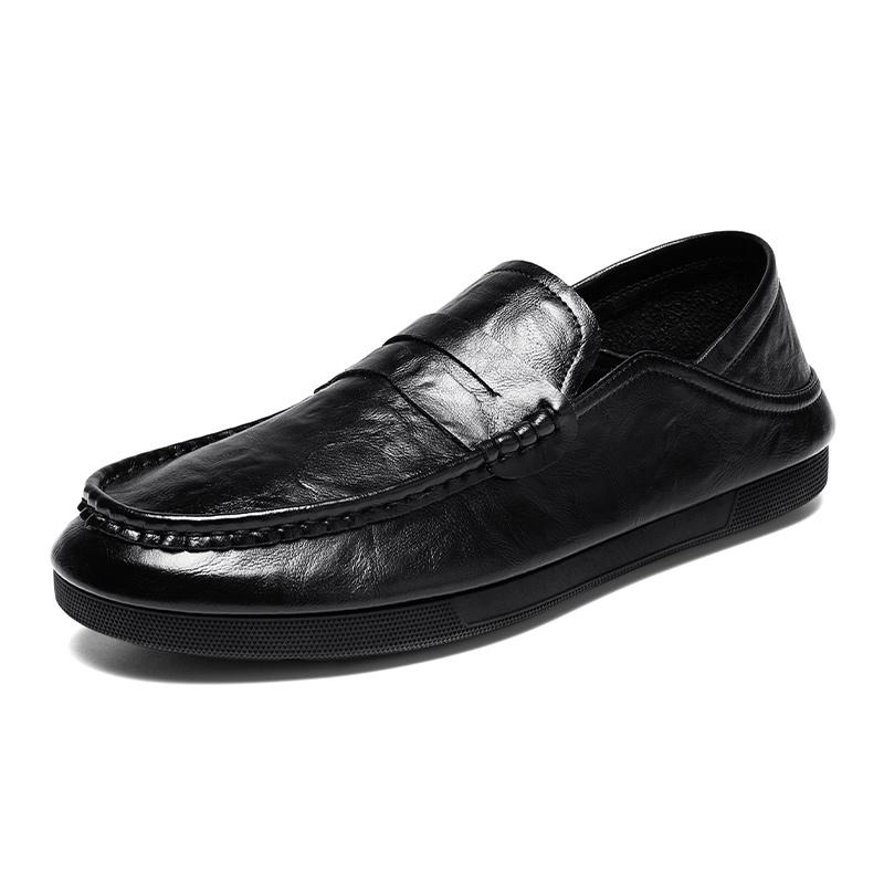 Fashion Men's Spring New Yello-brown Loafers Slip-on Casual Shoes Luxury Brand Men Light Business Shoes Men Soft Bottom Simple Shoes