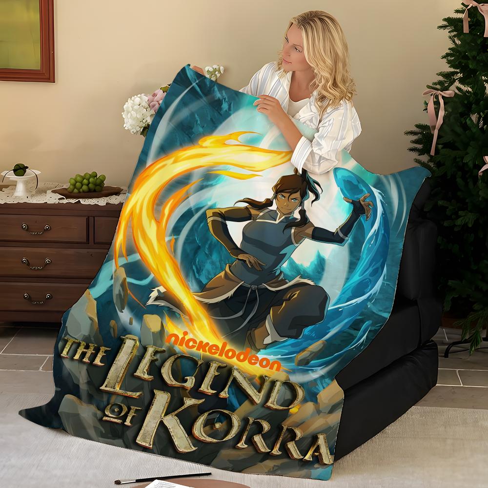 Animation T-The L-Legend O-Of K-Korra Throw Flannel Blanket, Soft Warm, Durable & Washable Cute Cool