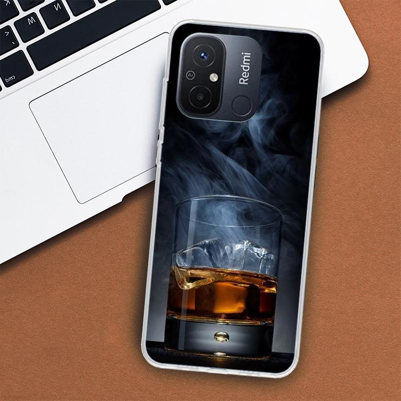 Cigar Whiskey Ice Drink Phone Case For Xiaomi Redmi 12 12C 10 10C 10A 9T 9C 9A 9 8 8A 7 7A 6 6A K20 K30 K40 Pro S2 Fundas Cover