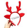 1PC Bow Headband 2025 New Christmas Hair Accessories Santa Claus Tree For Xmas Gifts Deer Horn Cute Hair Bands Party Supplies