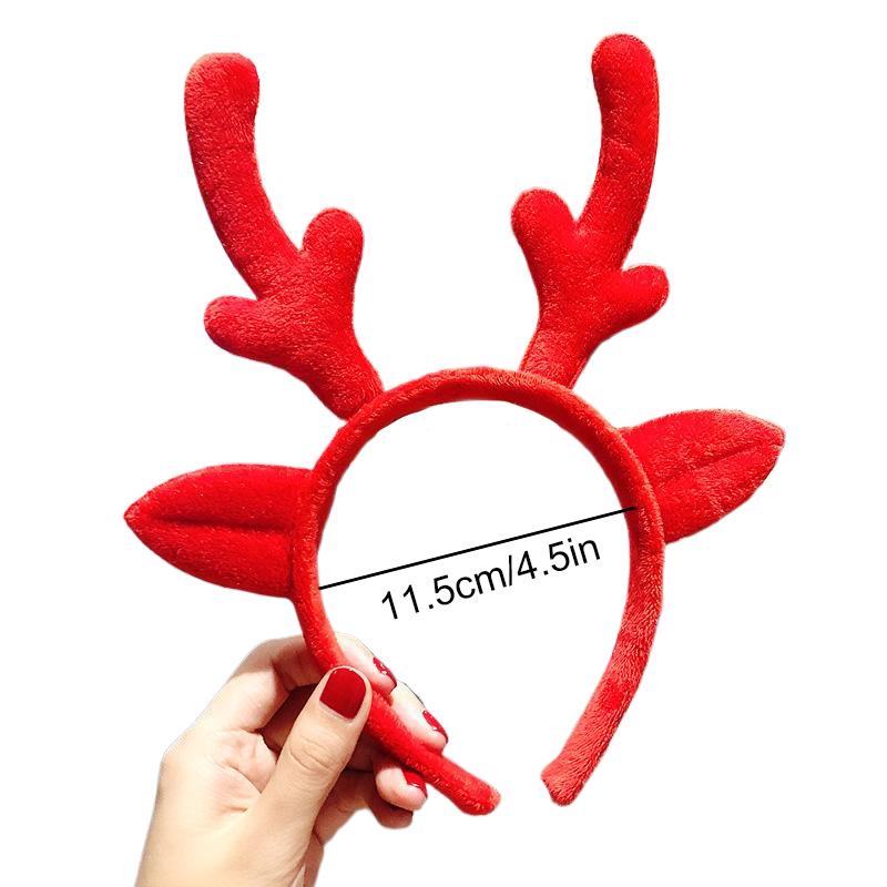 1PC Bow Headband 2025 New Christmas Hair Accessories Santa Claus Tree For Xmas Gifts Deer Horn Cute Hair Bands Party Supplies