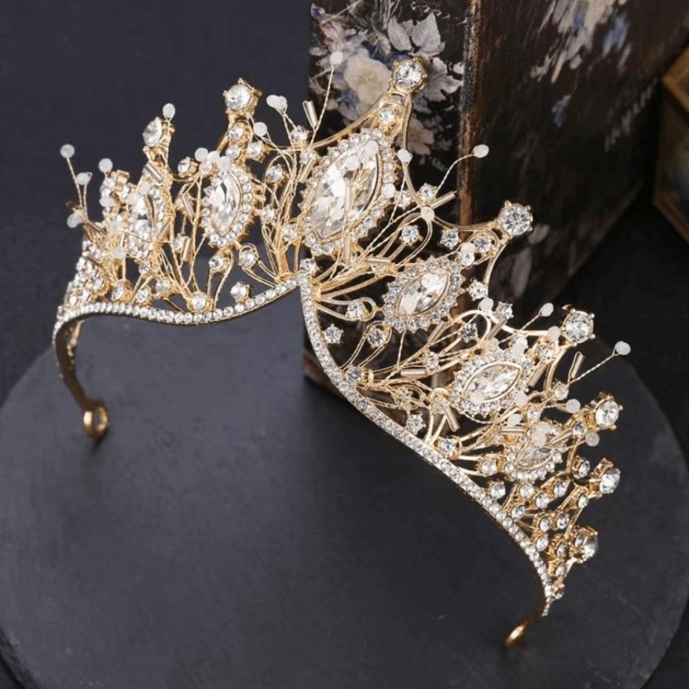 Elegant Princess Crowns Sparkling Rhinestone Diadem Bridal Tiaras  Photoshoot Accessories