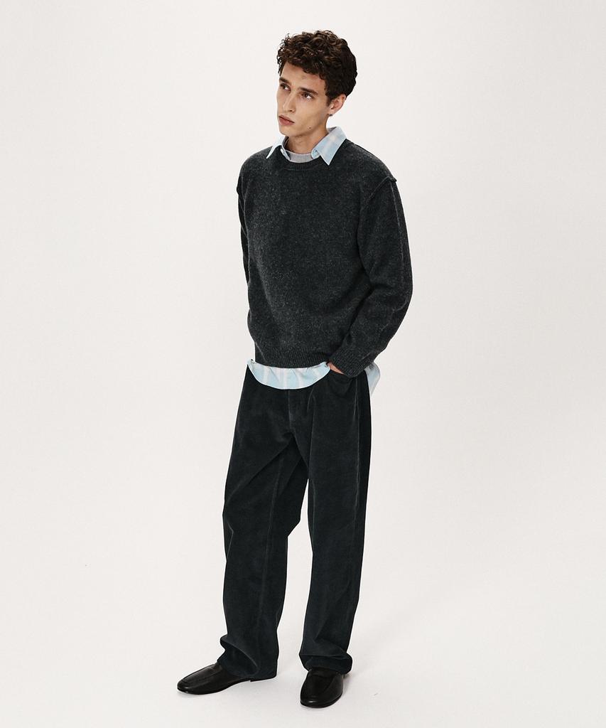 SHIRTER Shaggy Dog Reverse Seam Knit (Charcoal)