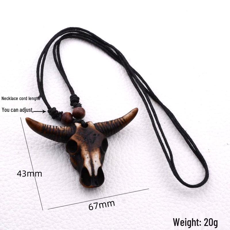 Turtle Necklace Yak Bone Carved Pendant - European & American Style Faux Bone Sea Turtle Pendants, Multiple Styles