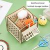 Multifunctional Yarn Bowl All in One Wooden Yarn Storage Box Knitting Needle Holder Yarn Dispenser for Crochet Knitting Lovers