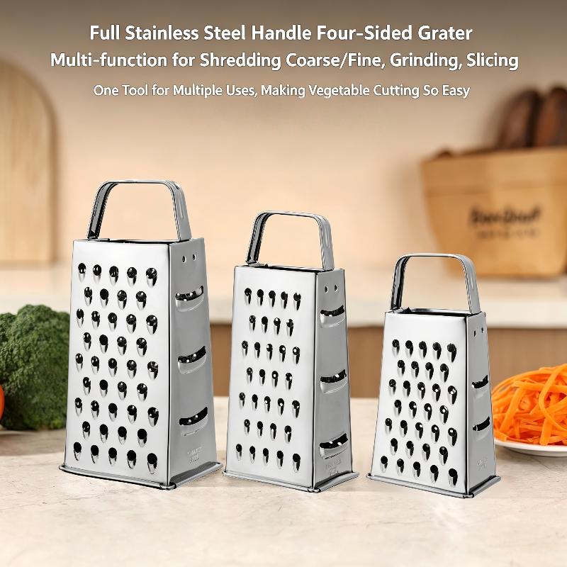 Manual Multifunctional 4-Side Vegetable Grater Chopper Stainless Steel Slicer for Home Kitchen Cheese Vegetable Shredding