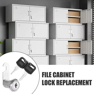 Drawer Lock with 2 Keys Heavy Duty Zinc Alloy Universal File Cabinet Wardrobe Furniture Storage Locker Door Mailbox Toolbox Cam Lock Replacement