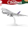 QIYUMOKE A380 France 1/300 Diecast Metal Airplane Model - A380 Sky Jumbo A380 Model Airplane with Stand (7.5" Long) for Aviation Enthusiast Gift or Di