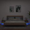 Vidaxl Tables de chevet avec LED, 2 pièces, Chêne Sonoma, 40x39x37 cm