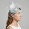 Wave Point Felt Fascinator Hat Solid Color Hair Clip Hat Temperament Bridal Headdress  Headwear