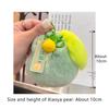 Cute Plush Keychain Pear Doll Toys Keychain Accessories Women Plush Rex Rabbit Fur Auto Key Ring Bag Decoration Pendant Gift