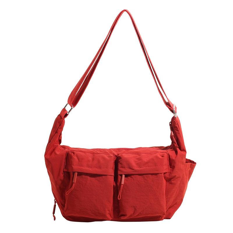 Men's and Women's Casual Messenger Bags Women's Shoulder Bags Large Capacity Multi-pocket Canvas Bags Outdoor Sports Bags