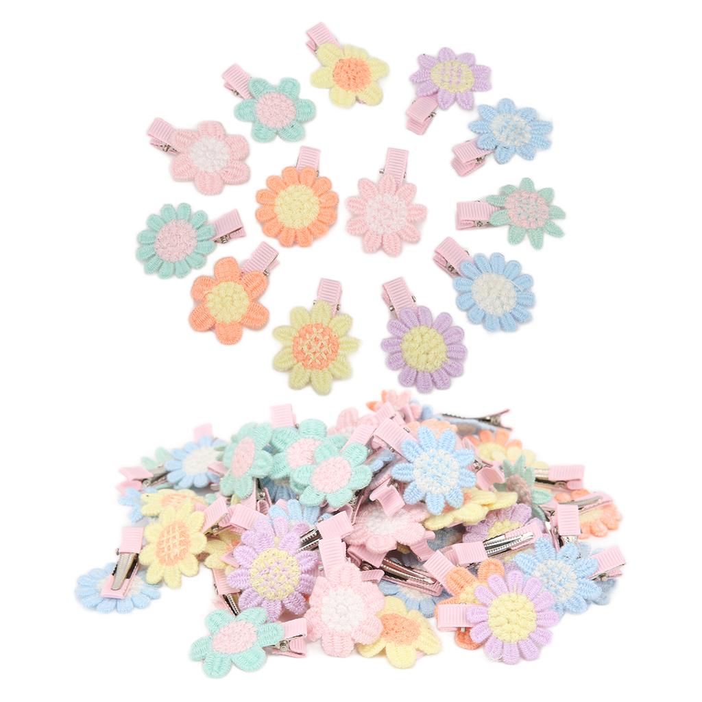 Cute Floral Pet Hair Clips Six Petal Flower Funny Dorable Decorative Pet Flower Headwear