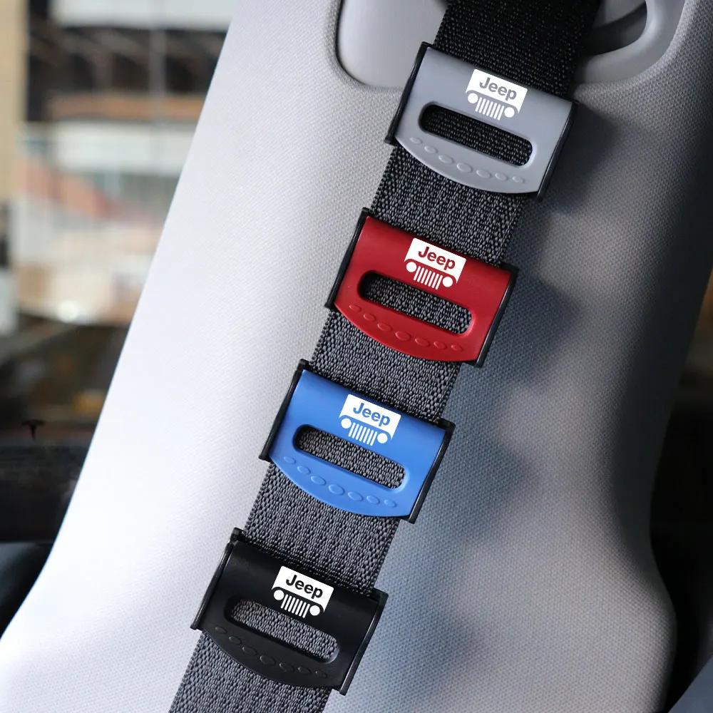 For Jeep Car Safety Seatbelt Stopper Buckle Auto Seat Belt Limit Stop Clip For Jeep Grand Cherokee Wrangler JK Gladiator Comp