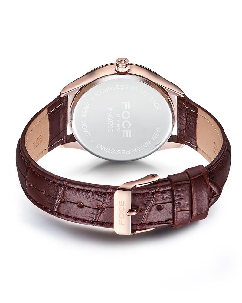 Poche Milano 40Mm Men'S Leather Watch Fm5879Gl-Rg