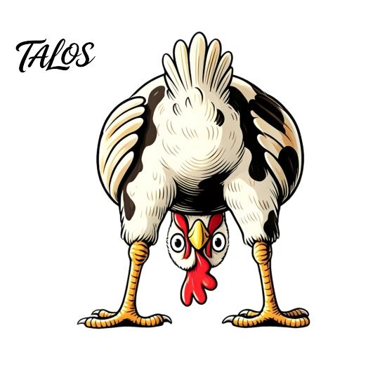 DIY Cuttable Window Decoration Funny Chicken Static Cling, Upside Down Rooster Glass Sticker, Creative Gift for Friends Waterproof Non-adhesive Decal