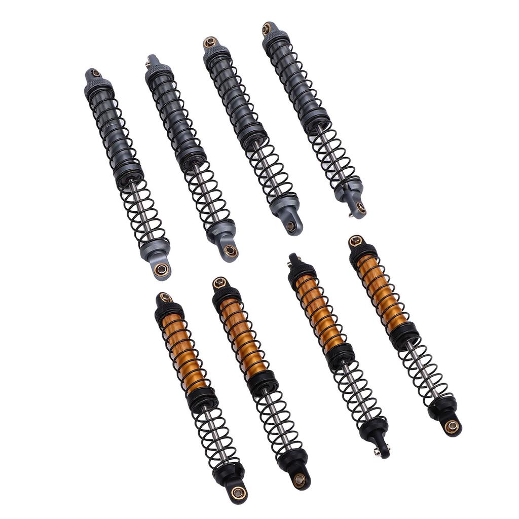 4Pcs 1/10 Model Car Dual Spring Shock Damper Alloy 1/10 RC Dampers with 8 Spare Springs 120mm