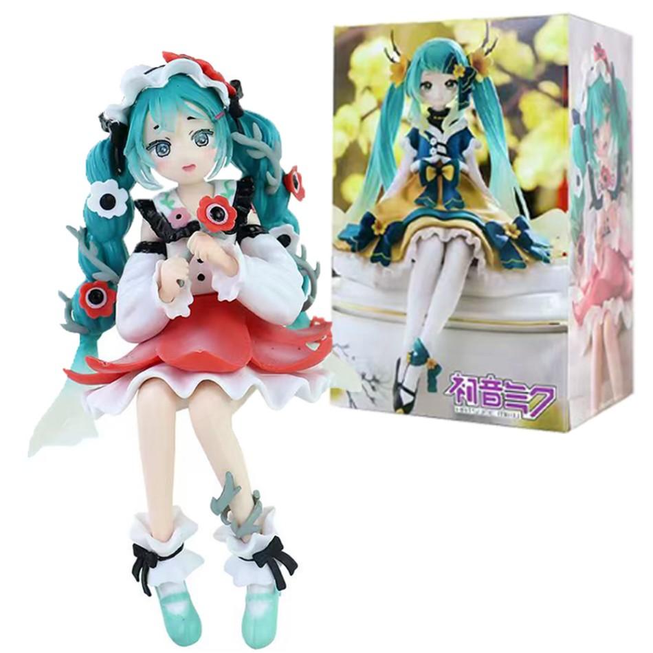 In Stock  Hatsune Miku Noodle Stopper Flower Fairy Series -Anemone Ver.- 14CM PVC Anime Action Figures Model Collection Toy