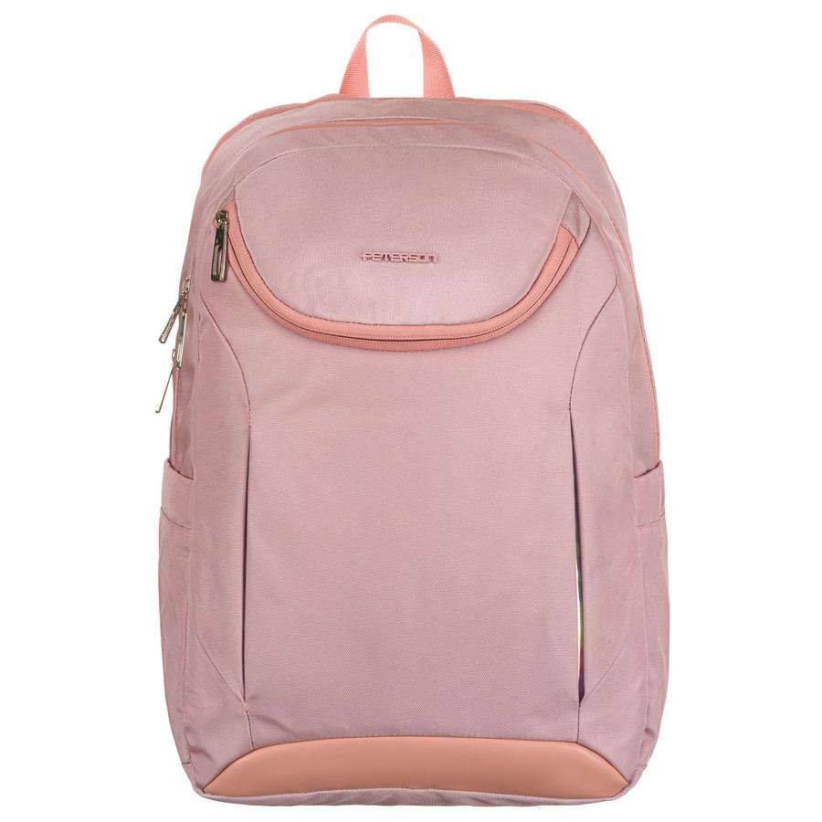 Pink, Urban and Spacious Nylon Backpack with a Laptop Compartment - Peterson