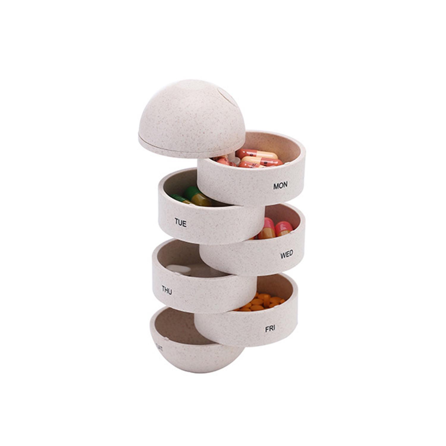 

Portable Medicine Box, Grain 7 Days with ed Compartments, for Medicines, Jewellery, Sweets