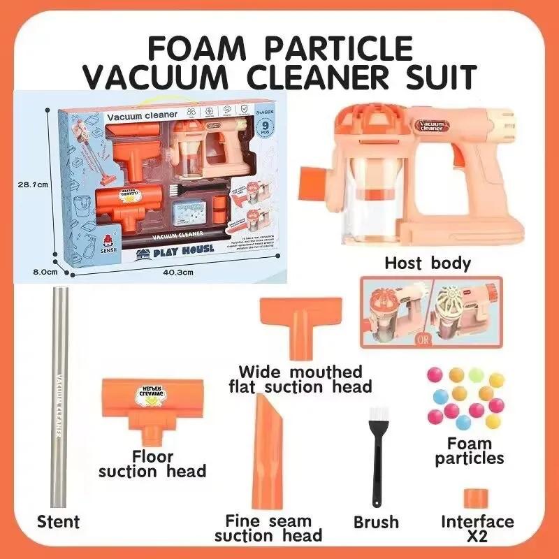 Ensemble Aspirateur Électrique de Simulation pour Tout-Petits Enfants Jouets de Jeu de Rôle Jouets de Ménage Jouets Éducatifs Cadeaux