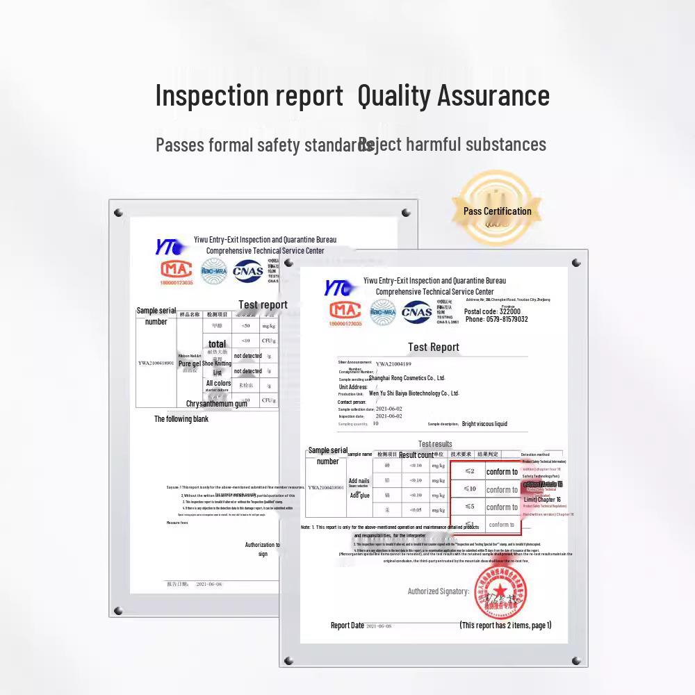 Yanrui Nail Strengthening & Matte Gel Polish Set for Rhinestones - Base & Top Coat Combo.