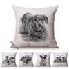 Huisdier Hond Schets Patroon Woondecoratie Bank Plaid Kussenhoes Dierlijke Stijl Woonkamer Harmonie Decoratief Stoelkussenhoes
