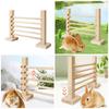 Hamster Obstacle Hurdle Obstacle Rabbit Toy Wood Jump Bar for Hamster for Guinea Pigs, Gerbils Molar Toy Hurdle