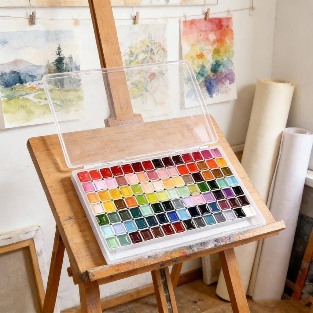 98/60/48 Rich Colors Premium Watercolor Paint Set, Perfect Travel Watercolor Set for Artsits,Hobbyists and Painting Lovers