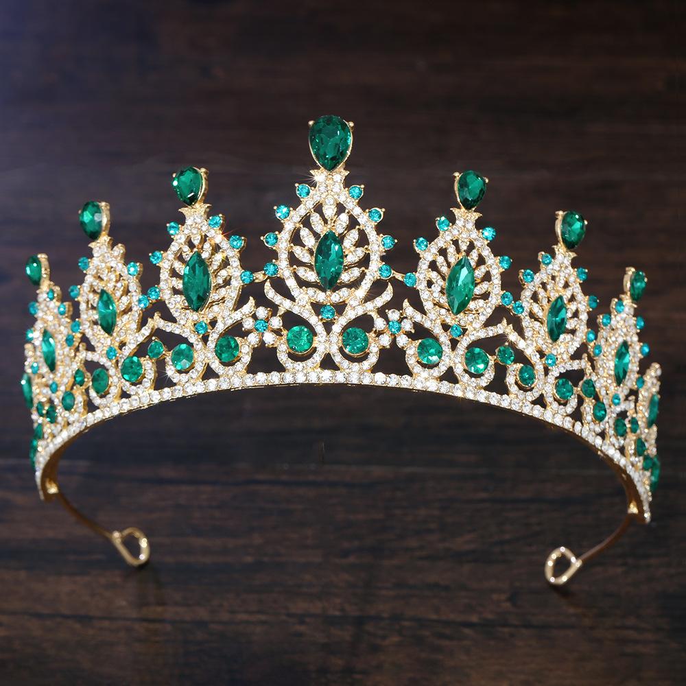 DIEZI Elegante AB Kristall Tiara Krone für Damen Mädchen Hochzeit Geburtstagsparty Barocker Luxus Strass Krone Haar Schmuck