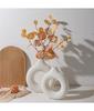 Nordische weiße Blumenvase Design Kunststoff-Pflanztopf Blumenvase Knospenflasche Blumengesteck Ausstellungsflasche Wohnzimmerdeko
