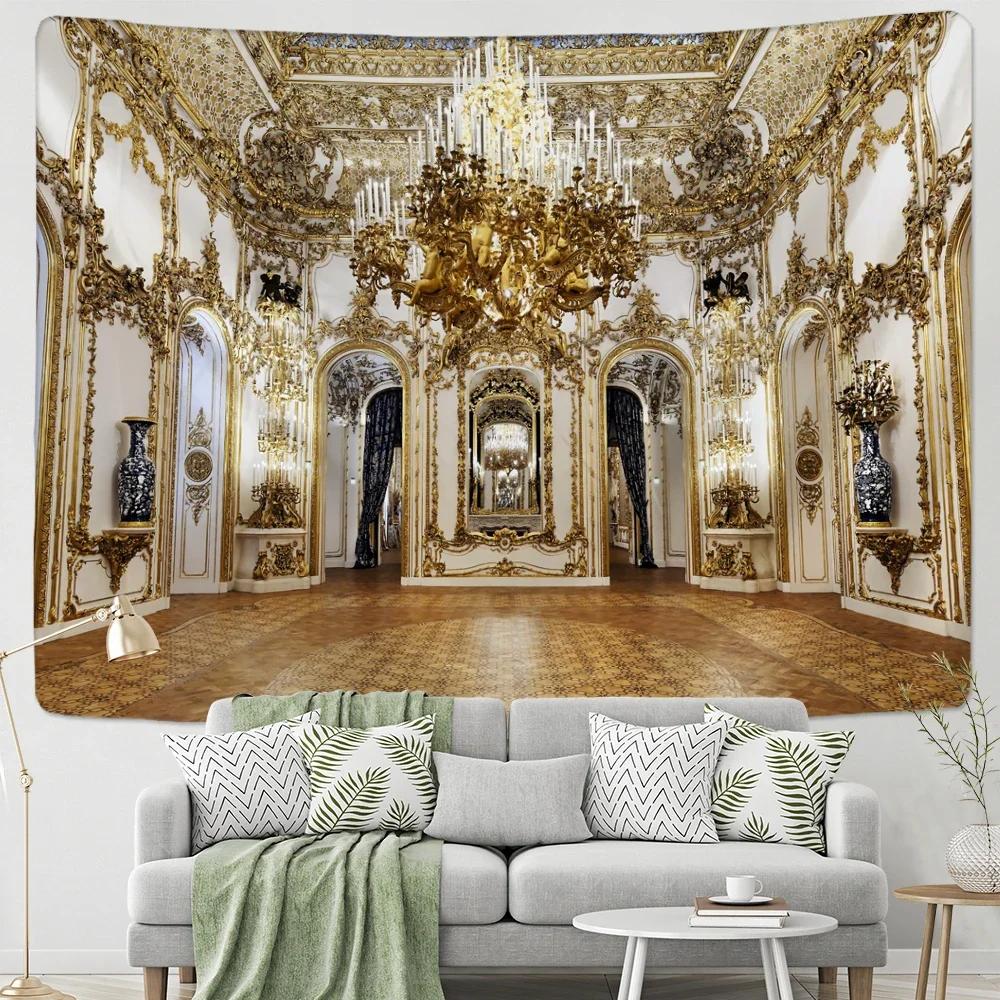 Европейский дворец гобелен настенный колдовство богемный хиппи простой художественный общежитие гостиная домашний декор 74x94cm(29x37in)