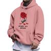 Dark Blood Rose Print Hooded Sweater Men's Street Loose Couple Hoodie