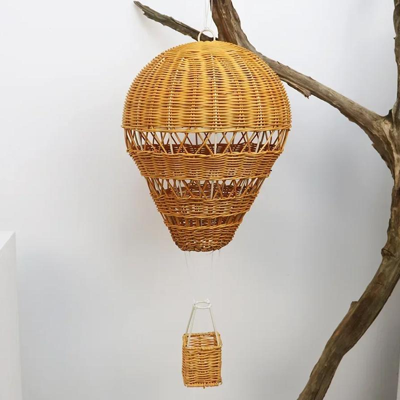 Handwoven Rattan Balloon Pendant Durable Woven Balloon Crafts Home Decoration Children's Room Decoration Accessories Photo Props