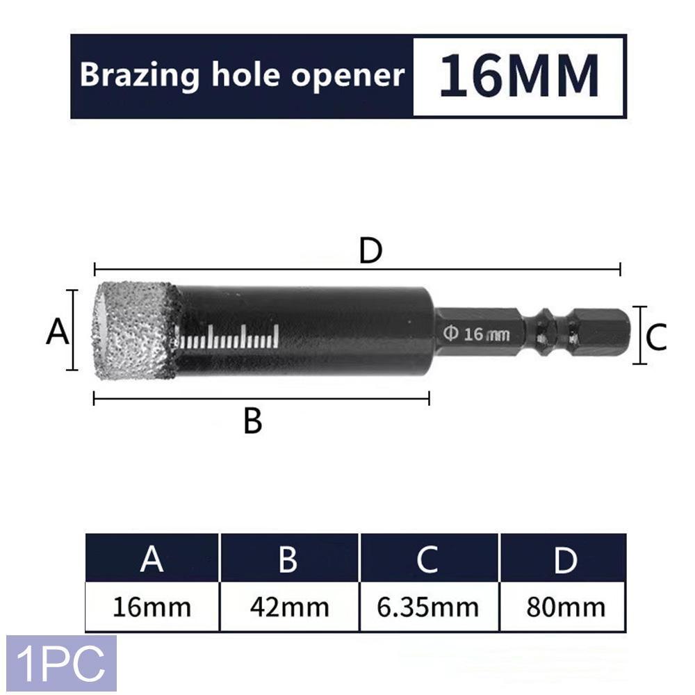 1PC Brazed Drill Bit Dry Drilling Ceramic Tile Drill Bit Marble Granite Vitrified Tile Hole Opener Diamond Drill Bit LM