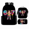 Cartoon Brainrot-Themed Backpack Crossbody Bag Pencil Case School Kids Ages 10-12