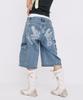 YOUHEE Layered Bermuda Pants_Blue