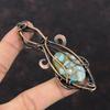 Copper Amazonite Pendant Copper Wire Wrapped Jewelry Gemstone Pendant Handmade Copper Pendant Antique Jewelry Wire Wrapped Pendant For Gift