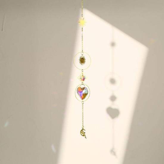 Yousheng Faux Crystal Sun Catchers Prismatic Wind Chimes Rainbow Prisms Hanging Ornaments for Home Balcony Garden Decor
