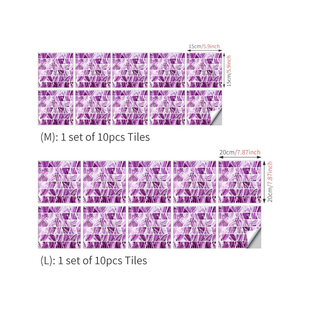 The Same Wall Sticker 3D Imitation Epoxy Mosaic Wallpaper Self-Adhesive Kitchen Bathroom Waterproof And Anti-Fouling Wall Decoration